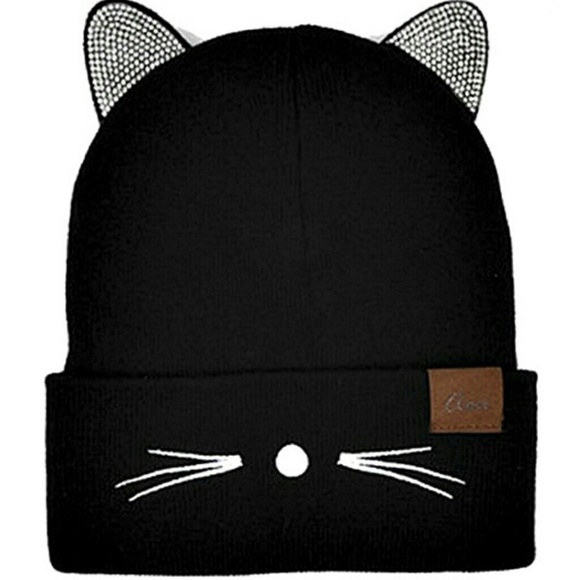 🆕 Meow black Kitty beanie - Picture 2 of 4